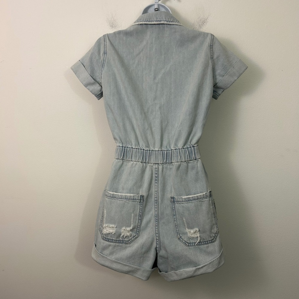 Show Me Your Mumu Cannon Romper‎ Dockside Light Wash Denim XS - Picture 2 of 11